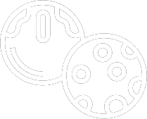 logo made up of two pickleballs overlapping each other